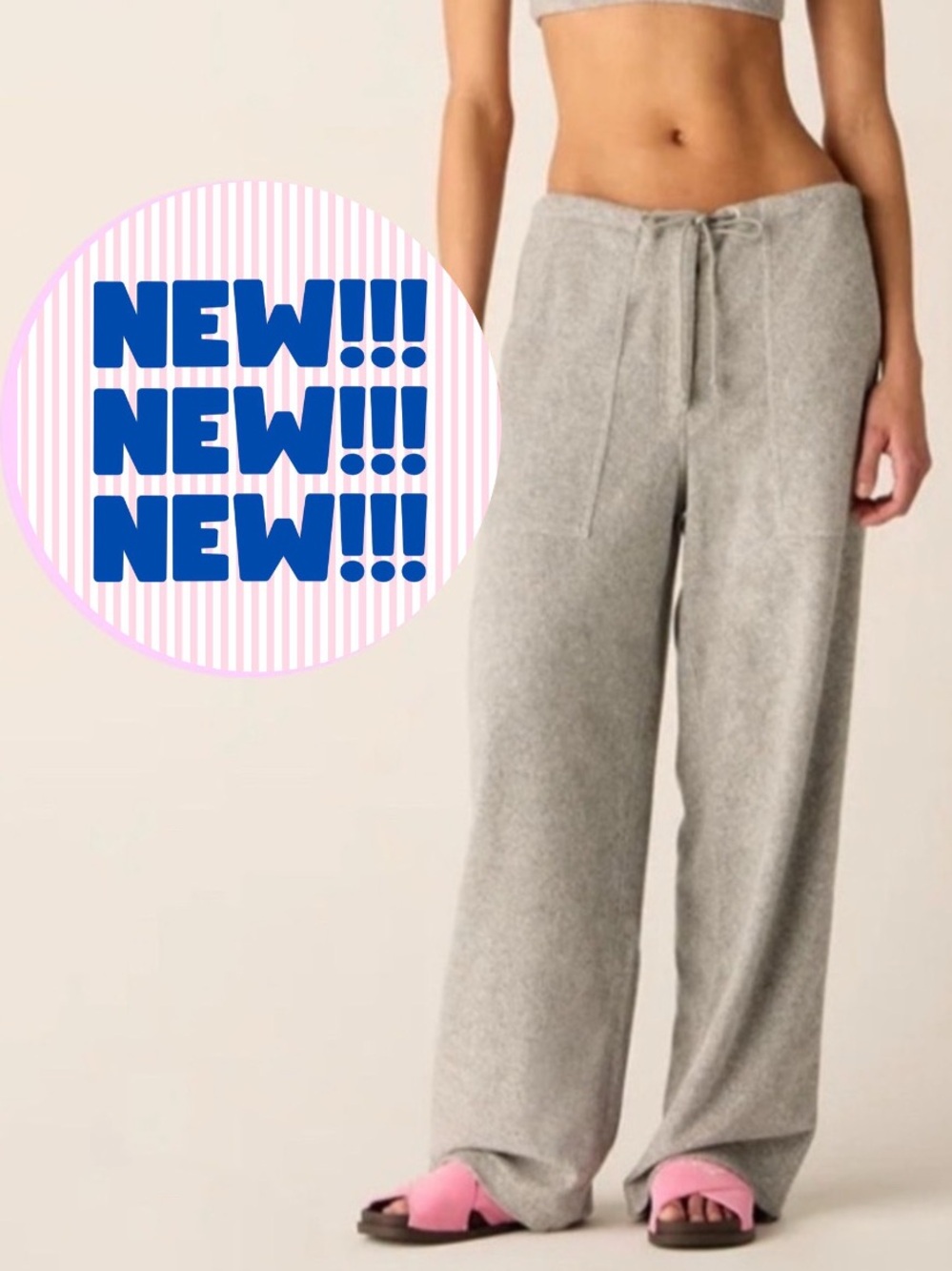 Kith Women Doyers III Towel Terry Pant Medium Zip Fly Drawstring Ankles NWT